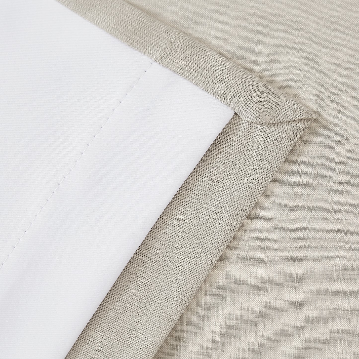 Amelia Room Darkening Linen Curtain Stone