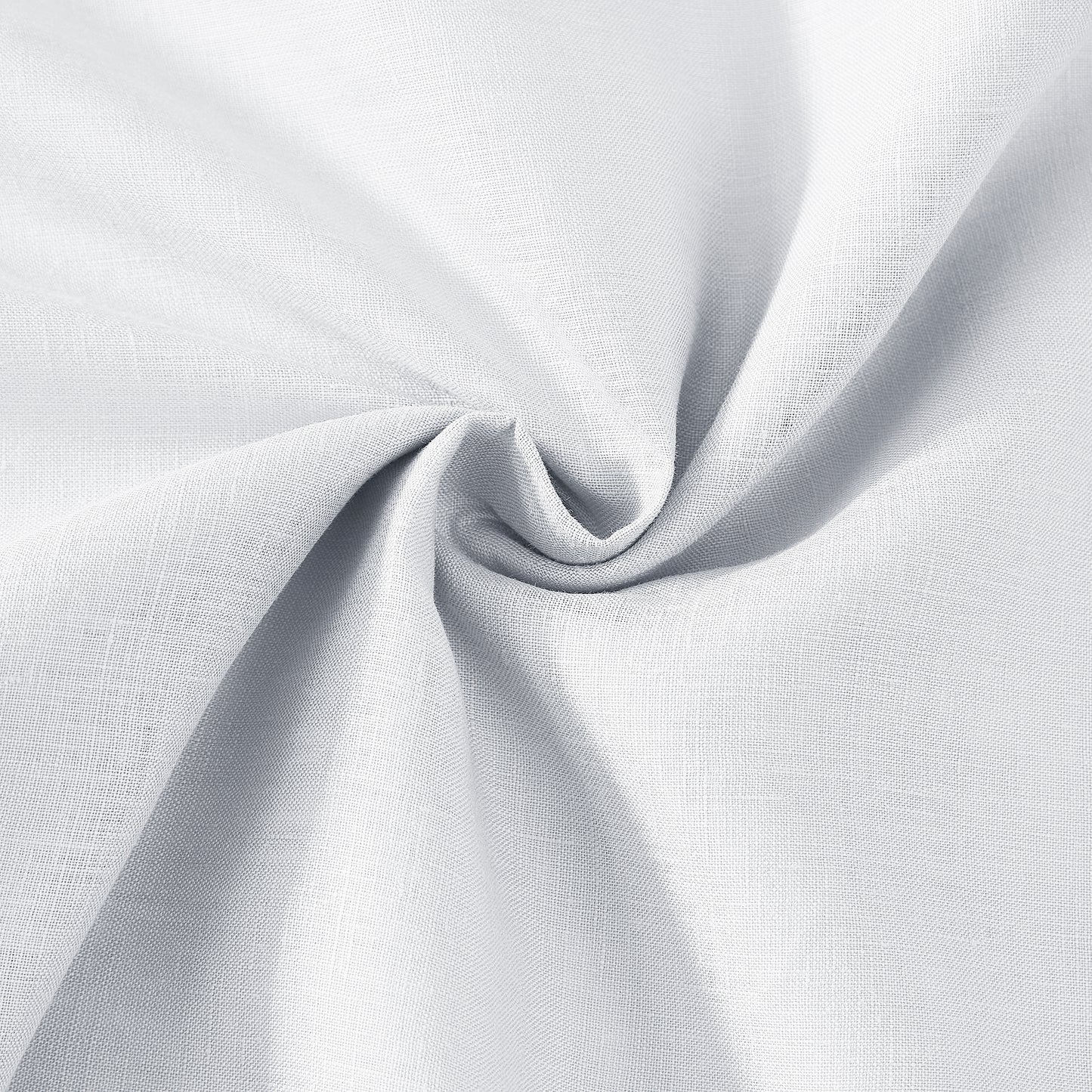 Amelia Room Darkening Linen Curtain White