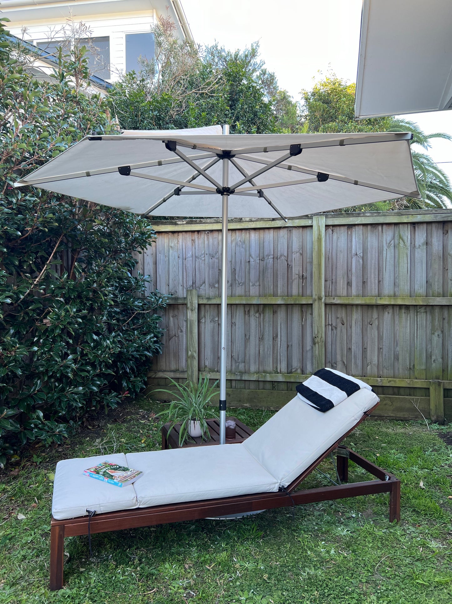 Wind Stable Patio Umbrella 2.8m Oyster White